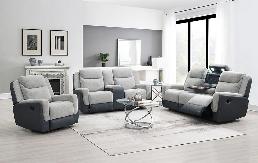 Wilbert Gray Reclining Set - Image 1