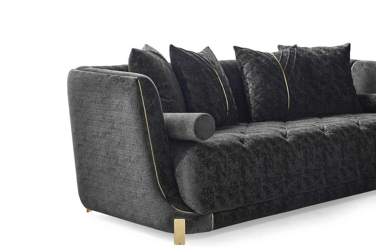 Elit Charcoal Living Room Set - Image 3