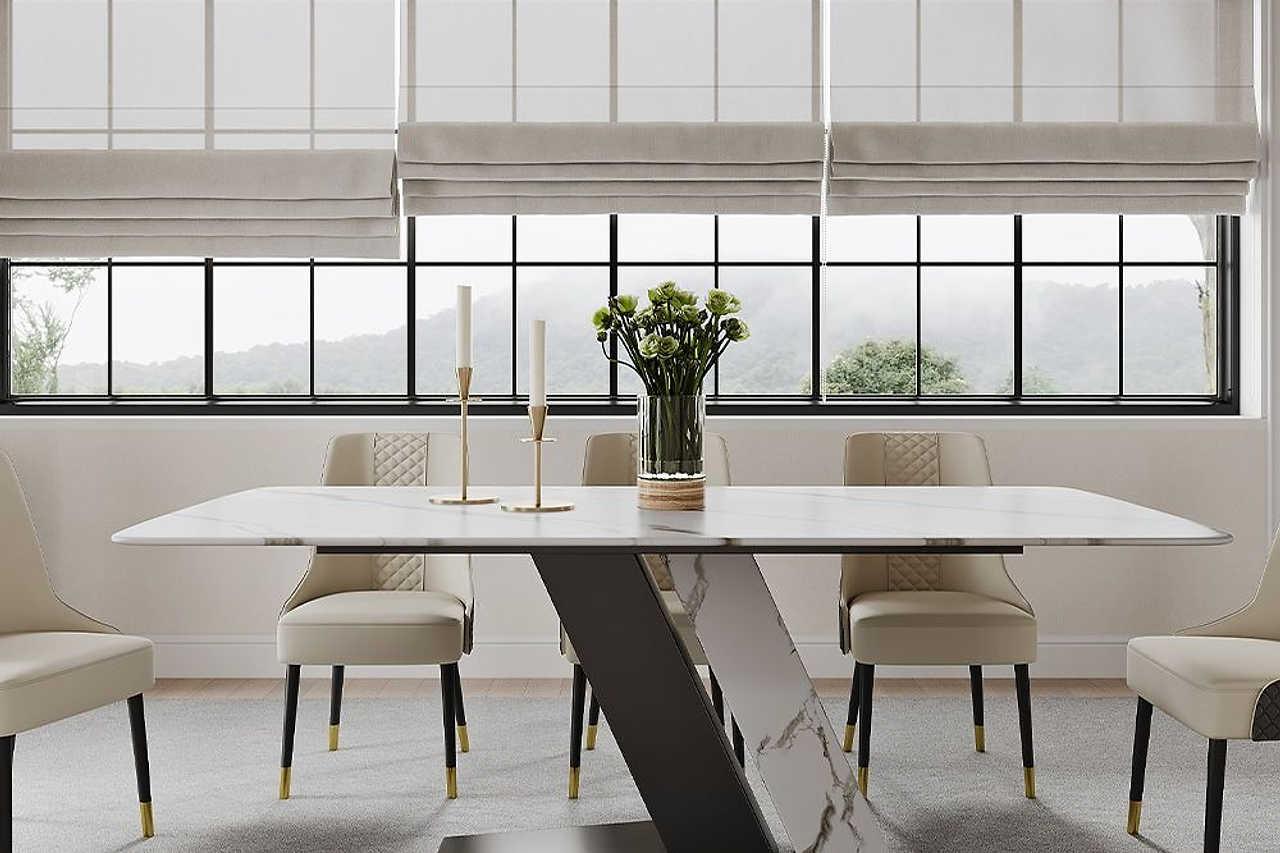 Gobi 79" Modern Lux White Table - Image 3