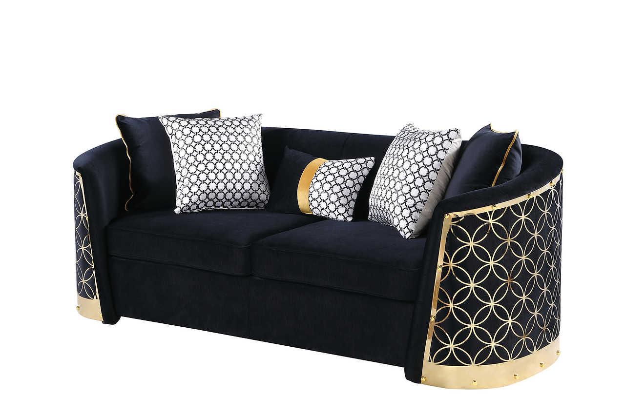 Athena Black Living Room Set - Image 3