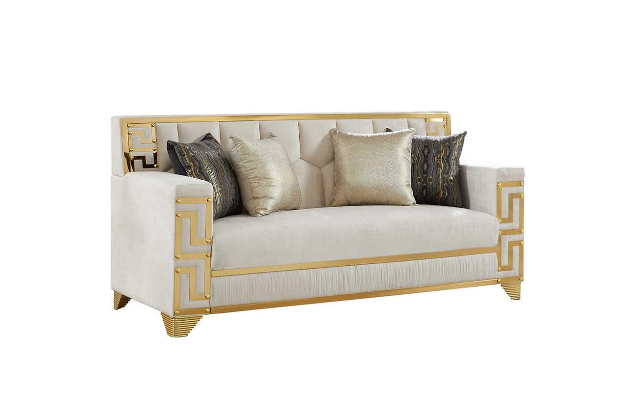 Hira Cream Living Room Set - Image 3