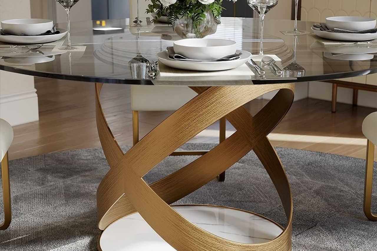 Sami 51" Glass Top Table - Image 3