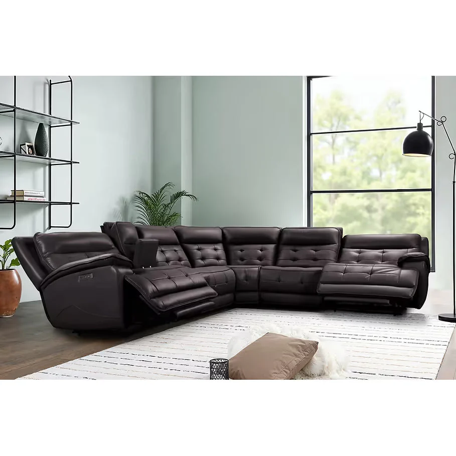 Starlight Brown Power/Adj Headrest Reclining Sectional - Image 1