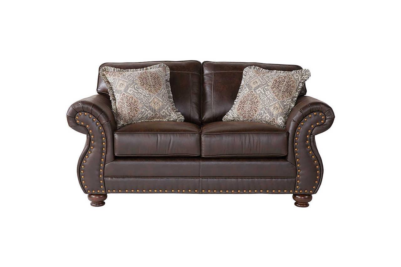 Ridgeline Brown Polished Fabric 2-Piece Living Room Set - Image 3