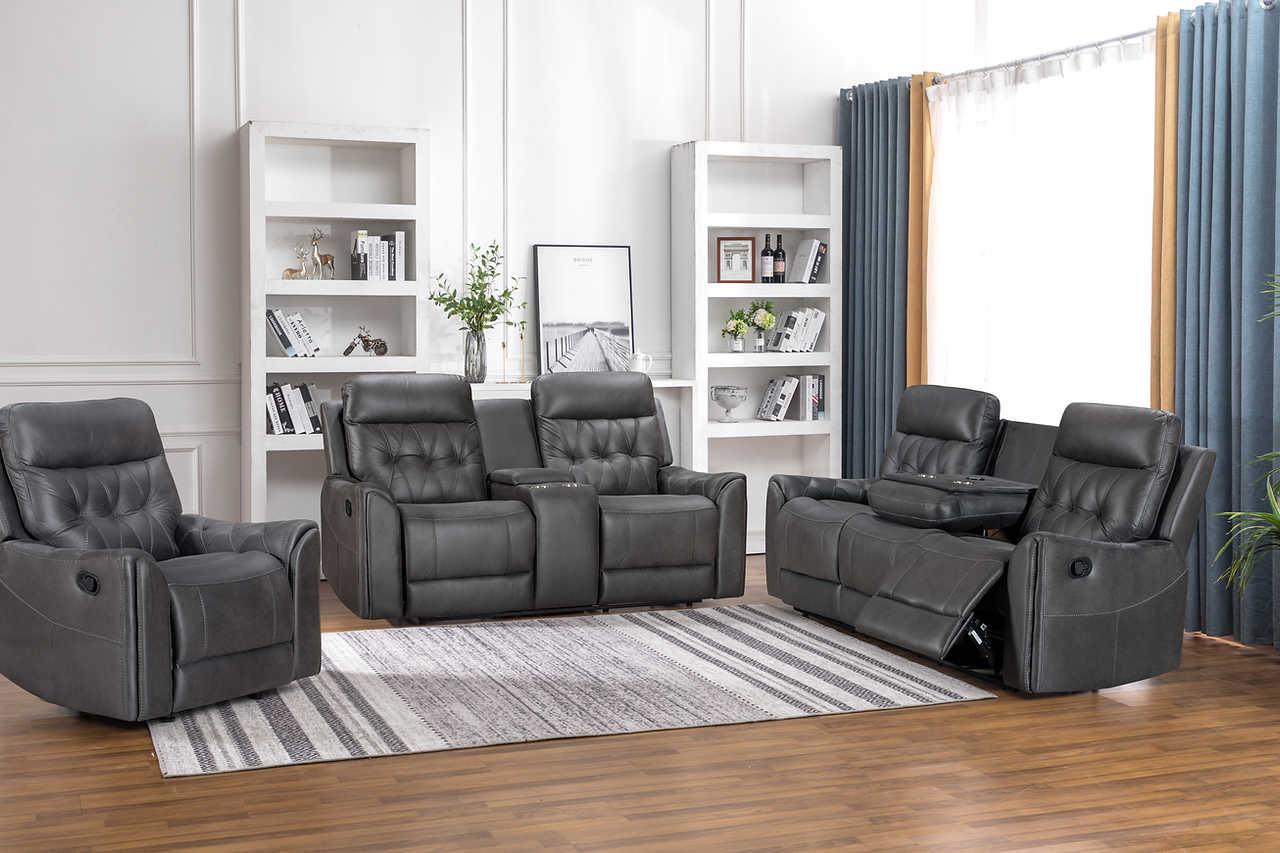 Rita Grey 3-Piece Reclining Set - Image 1