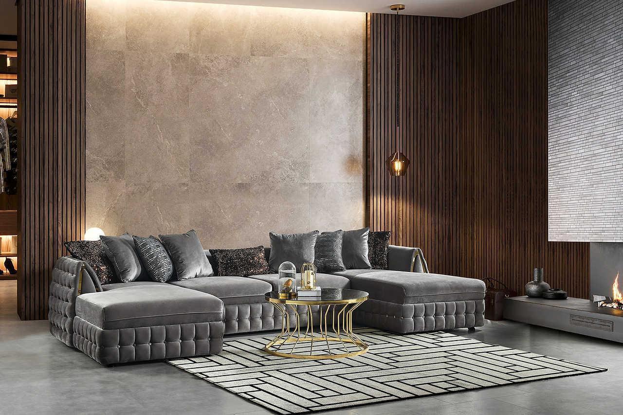 Sicilya Gray Sectional - Image 1