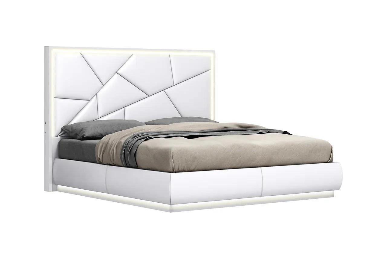 Lea White Platform LED Platform Bedroom Set - Image 3