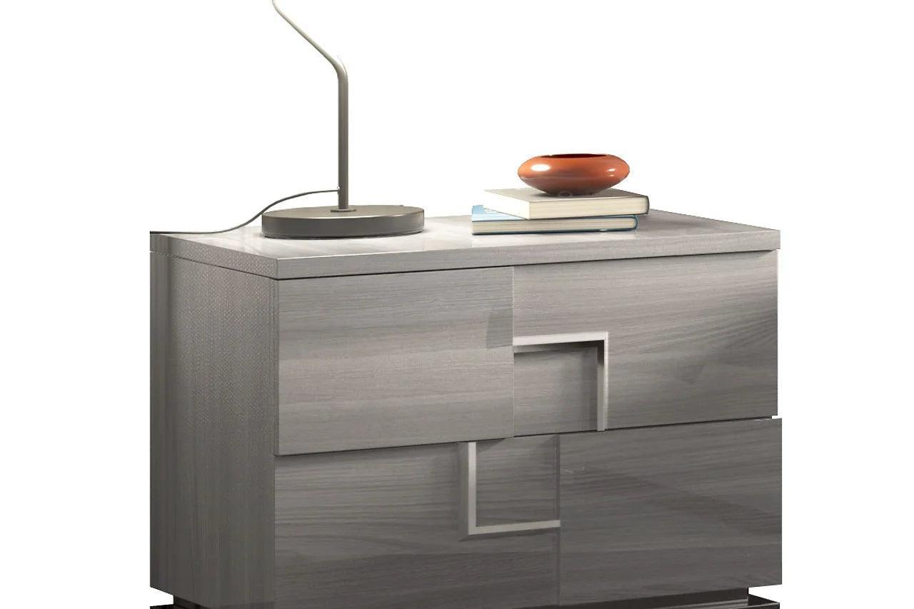 Infinity Gray 2-Drawers Nightstand - Image 1