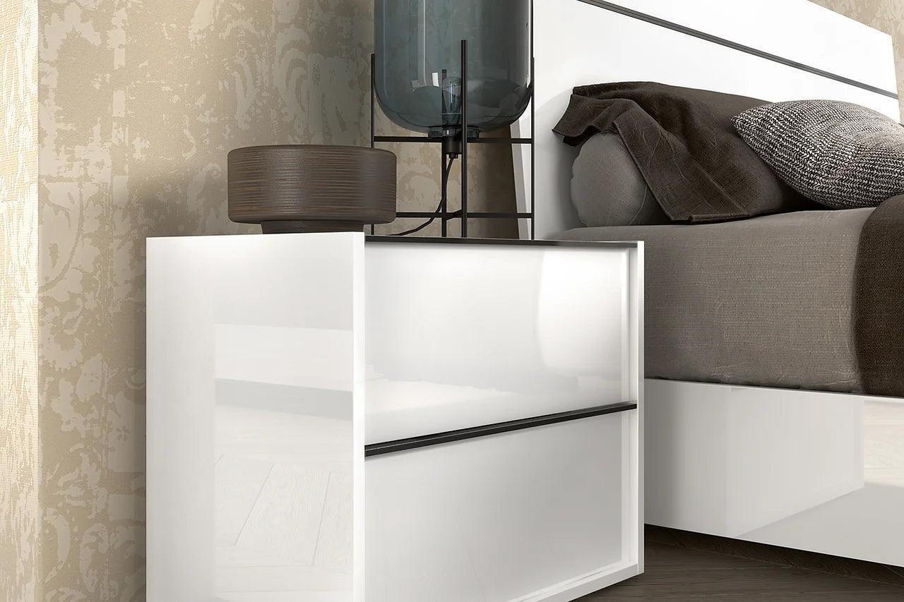Luna White Panel Bedroom Set - Image 2