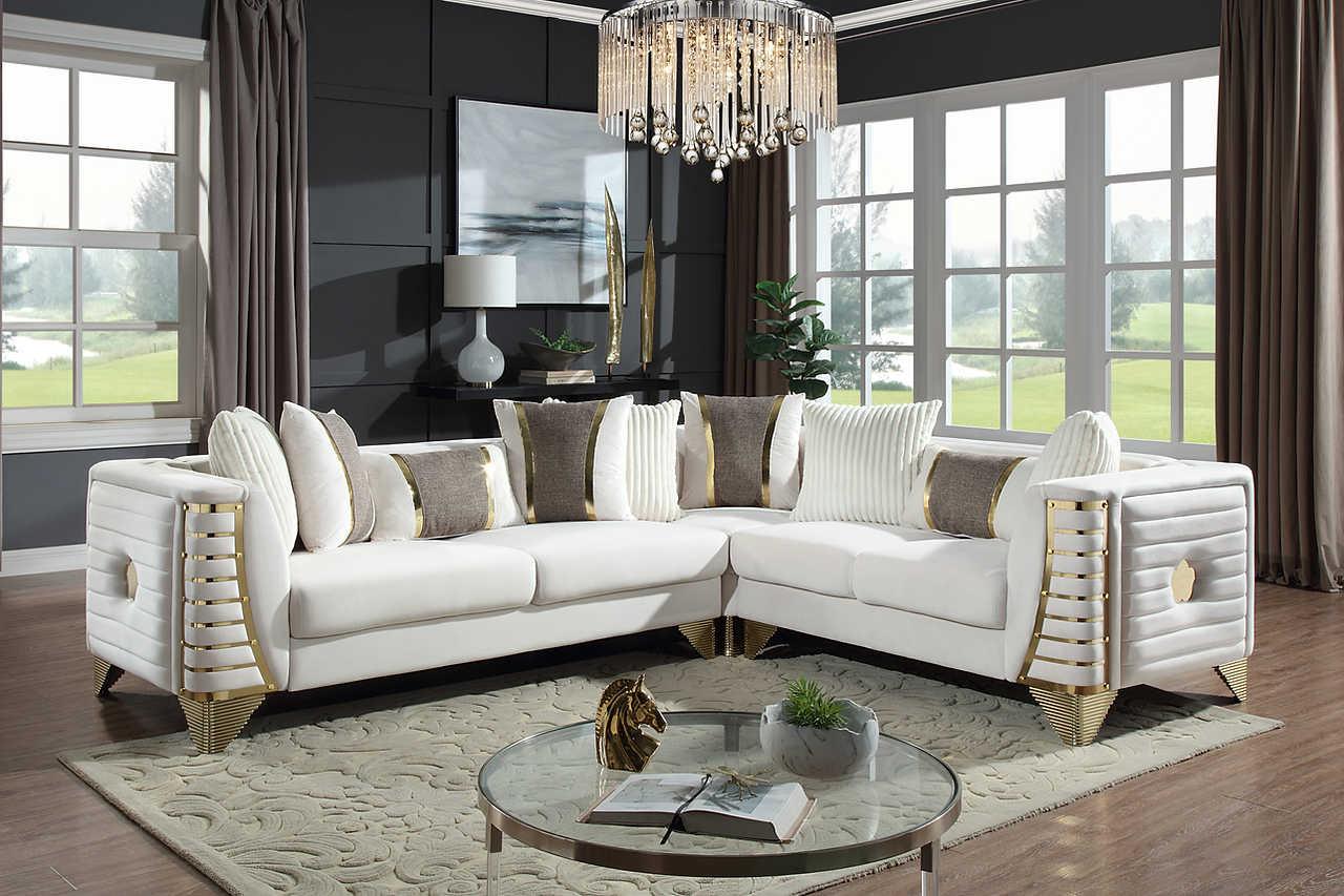 Donovan Cream 3-Piece Sectional - Image 1