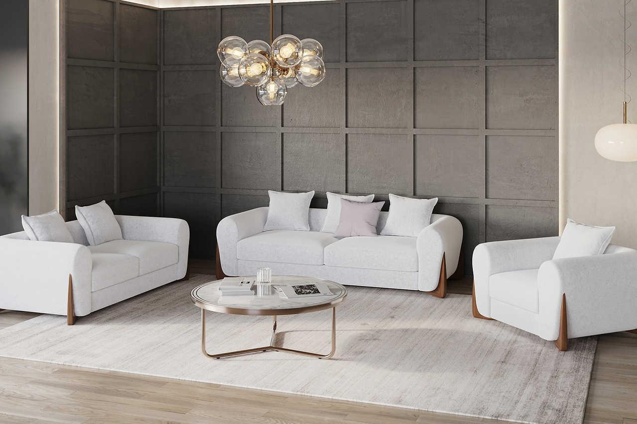 Stylus Ivory 2-Piece Living Room Set - Image 2