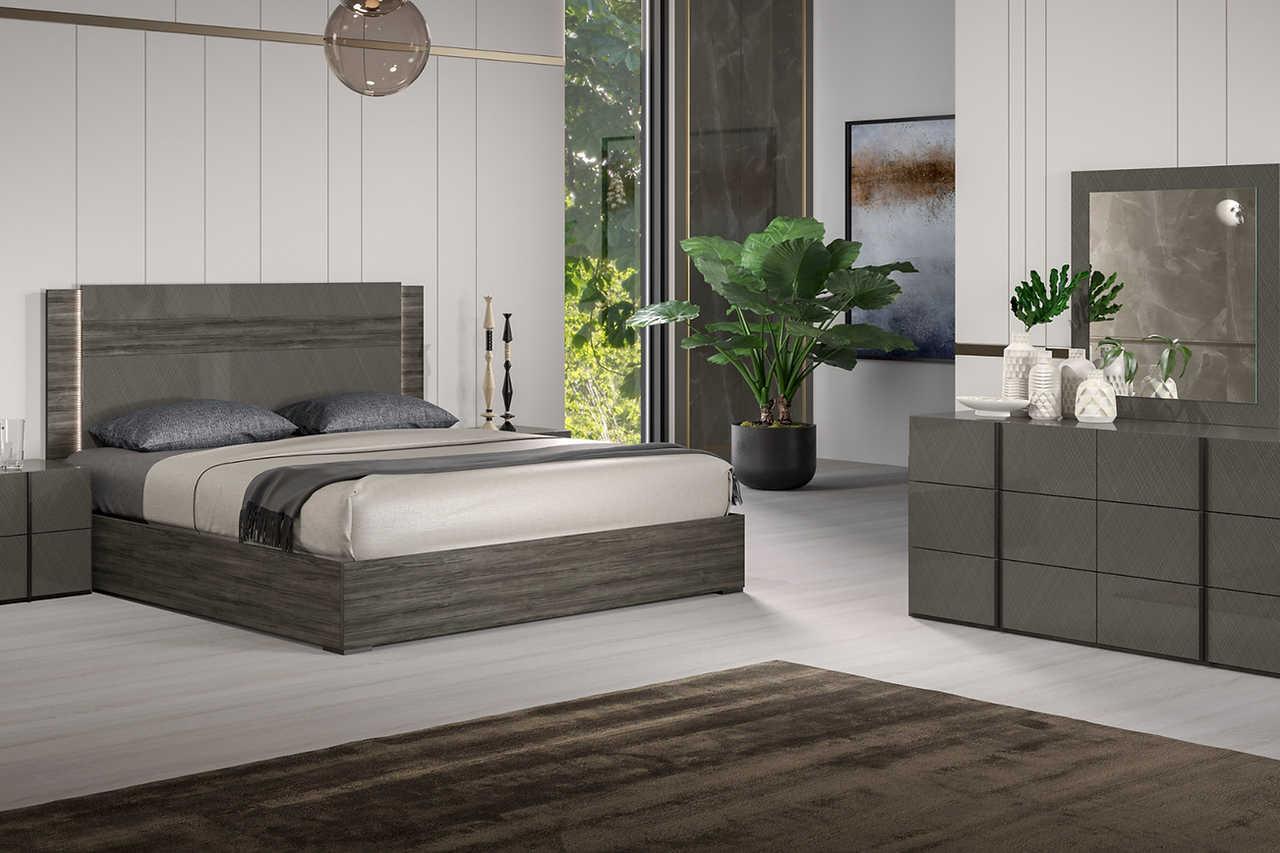 Aryan Grey LED Panel Bedroom Set - Image 2