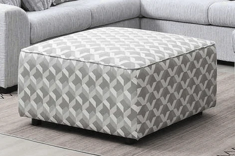 Brady Grey Fabric Ottoman - Image 1