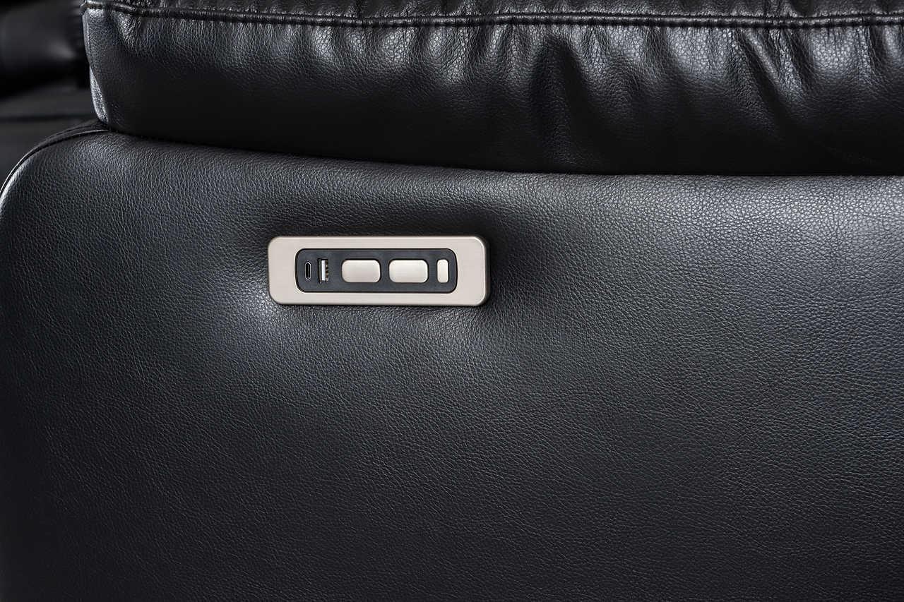 Turbo Black Power Reclining Sectional - Image 2