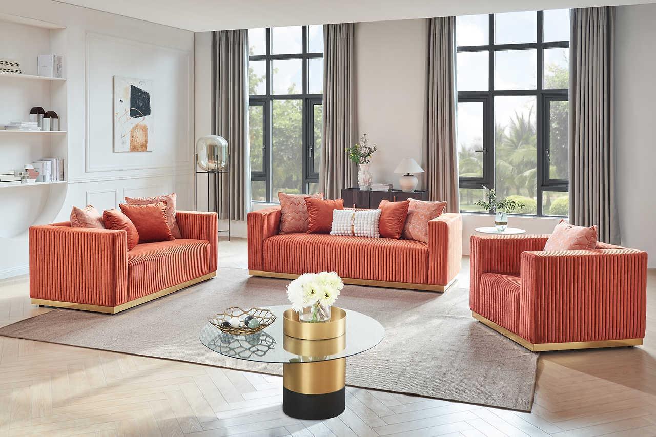 Alisha Rust 2-Piece Living Room Set - Image 2