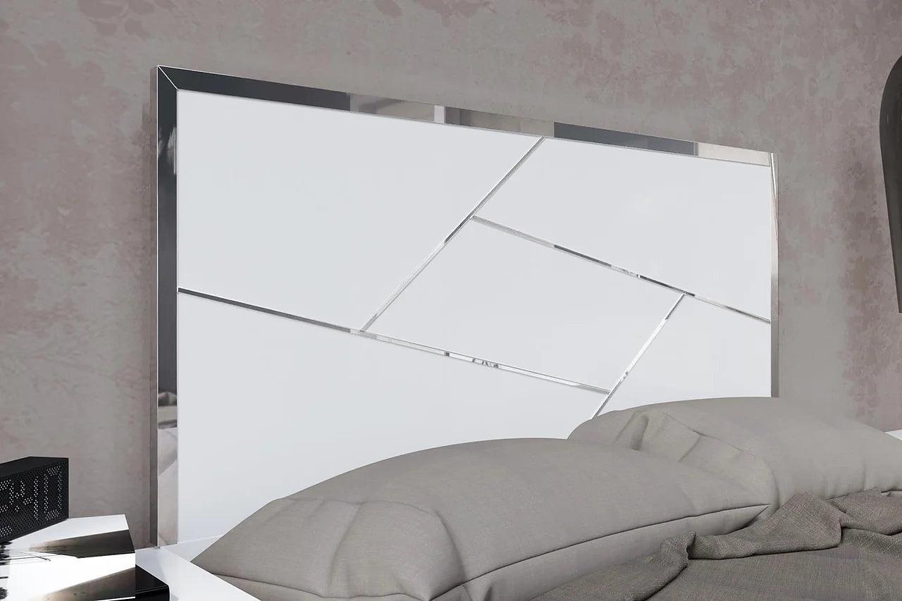 Dafne White LED Italian Panel Bedroom Set - Image 2
