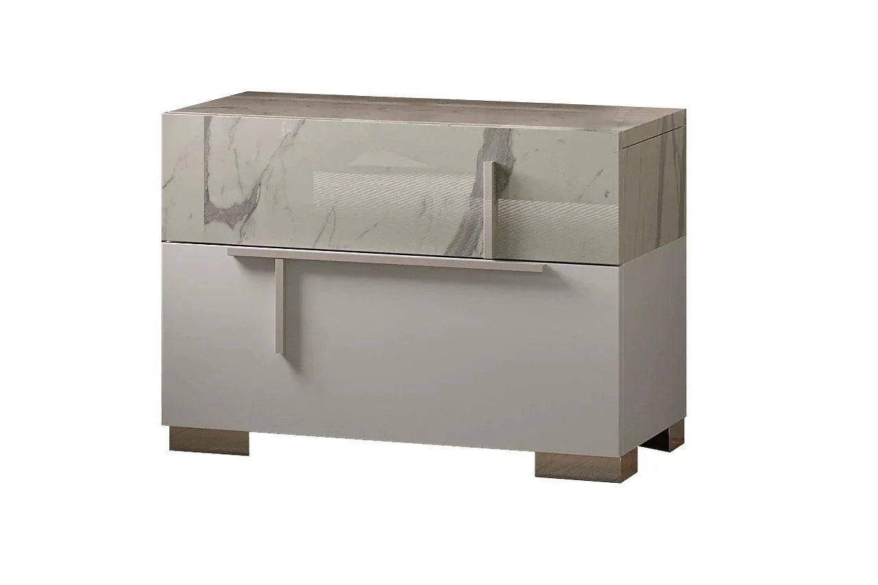 Sunset II White 2-Drawers Nightstand - Image 1