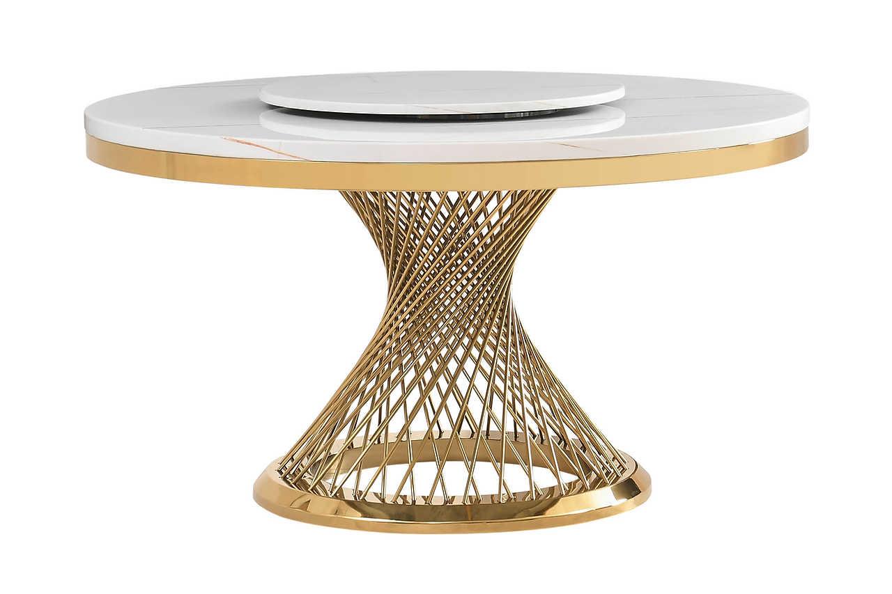 Unico White Gold Dining Table - Image 1