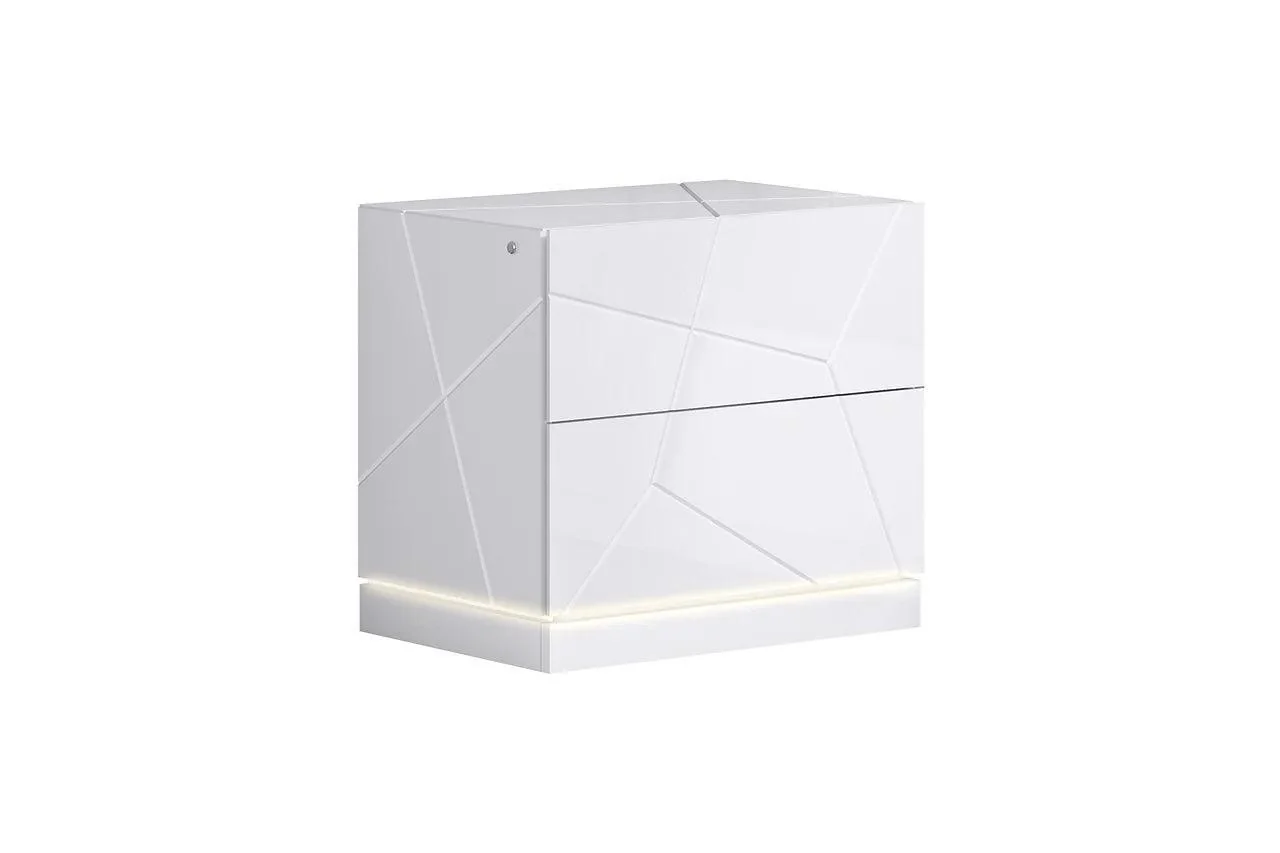 Lea White 2-Drawers Nightstand - Image 1