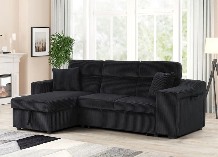 Bonaterra II Black Storage Sectional - Image 1