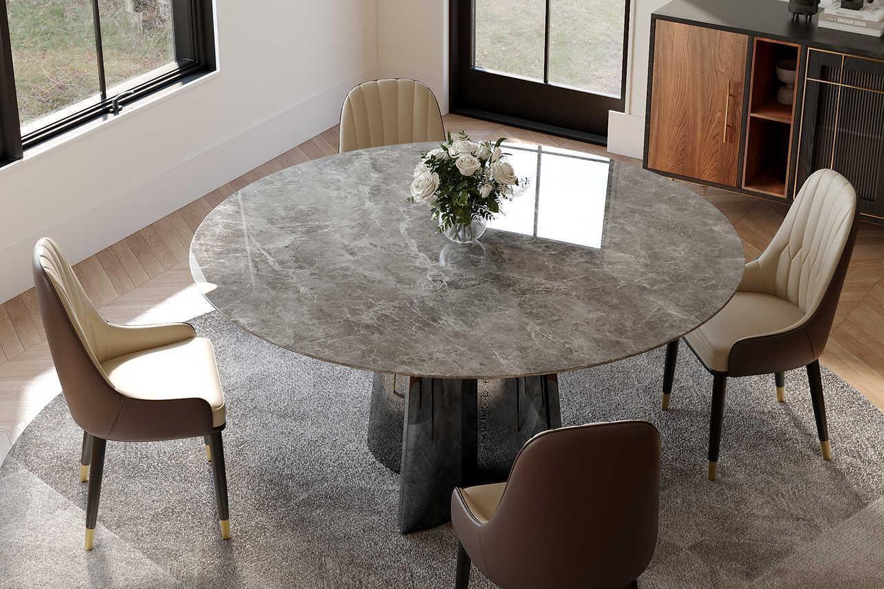 Luxe Faux Marble Dining Table #2 - Image 2