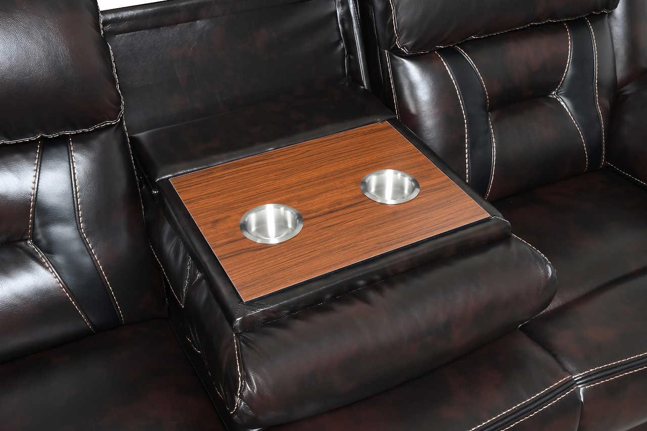 Concord Dark Brown 3-Piece Reclining Set - Image 3