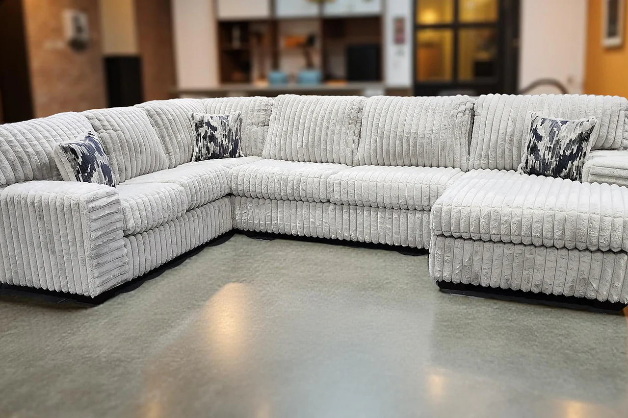 Austin Light Gray 3-Piece Sectional - Image 1