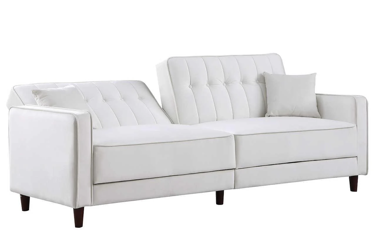 Cozy Cream Sofa Loveseat Bed - Image 3