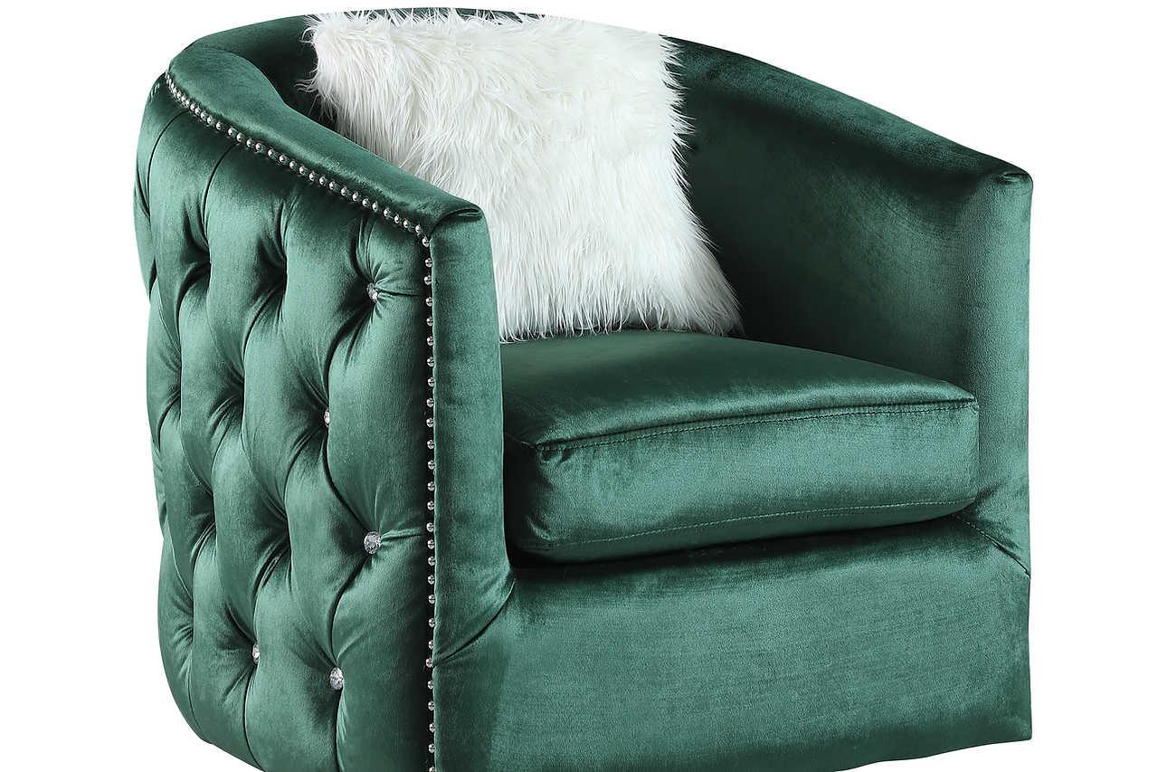 Paris Green Velvet Living Room Set - Image 2