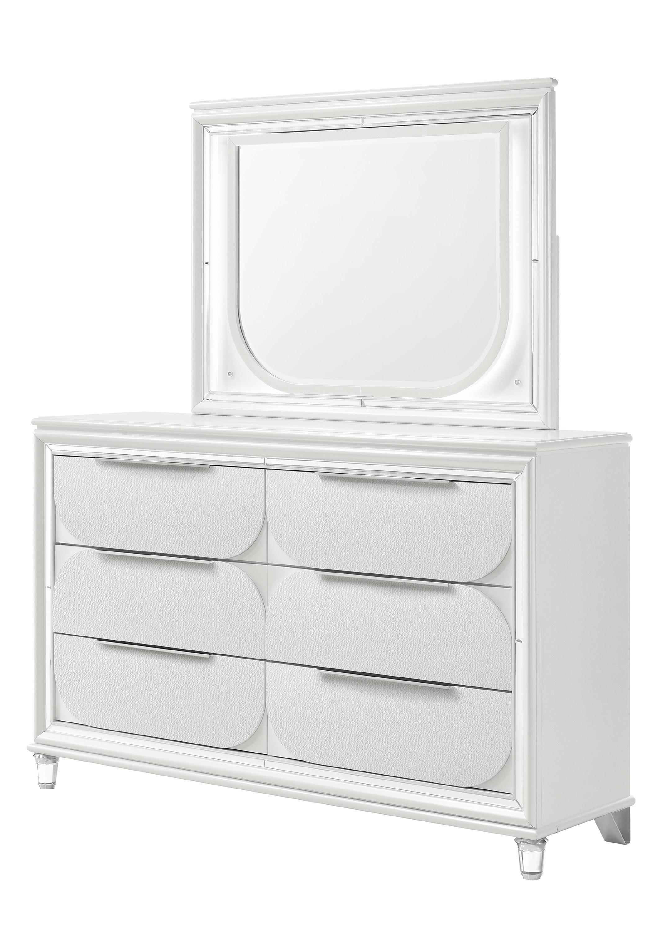 Eden White 2 Drawers Nightstand - Image 2