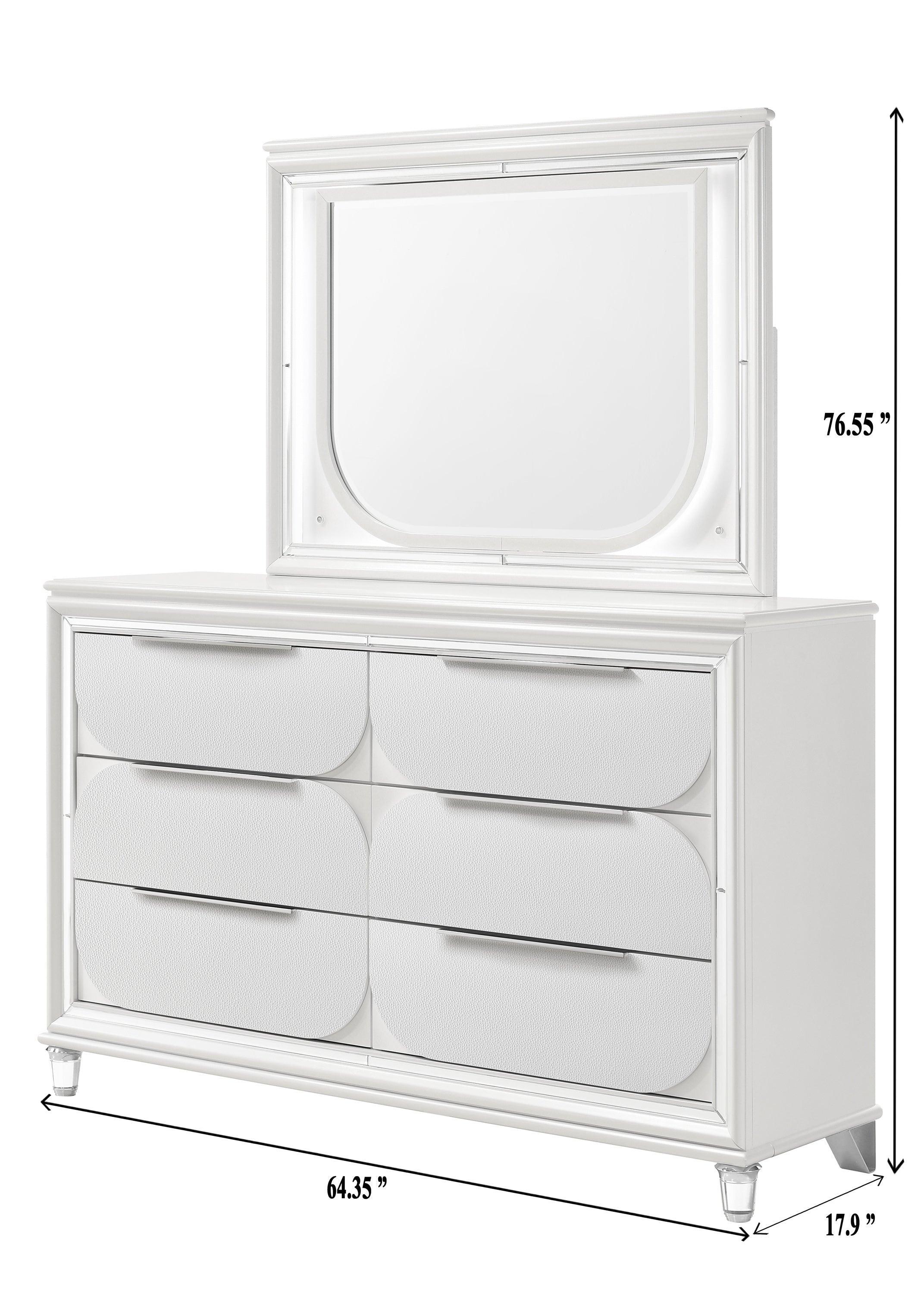 Eden White 2 Drawers Nightstand - Image 3