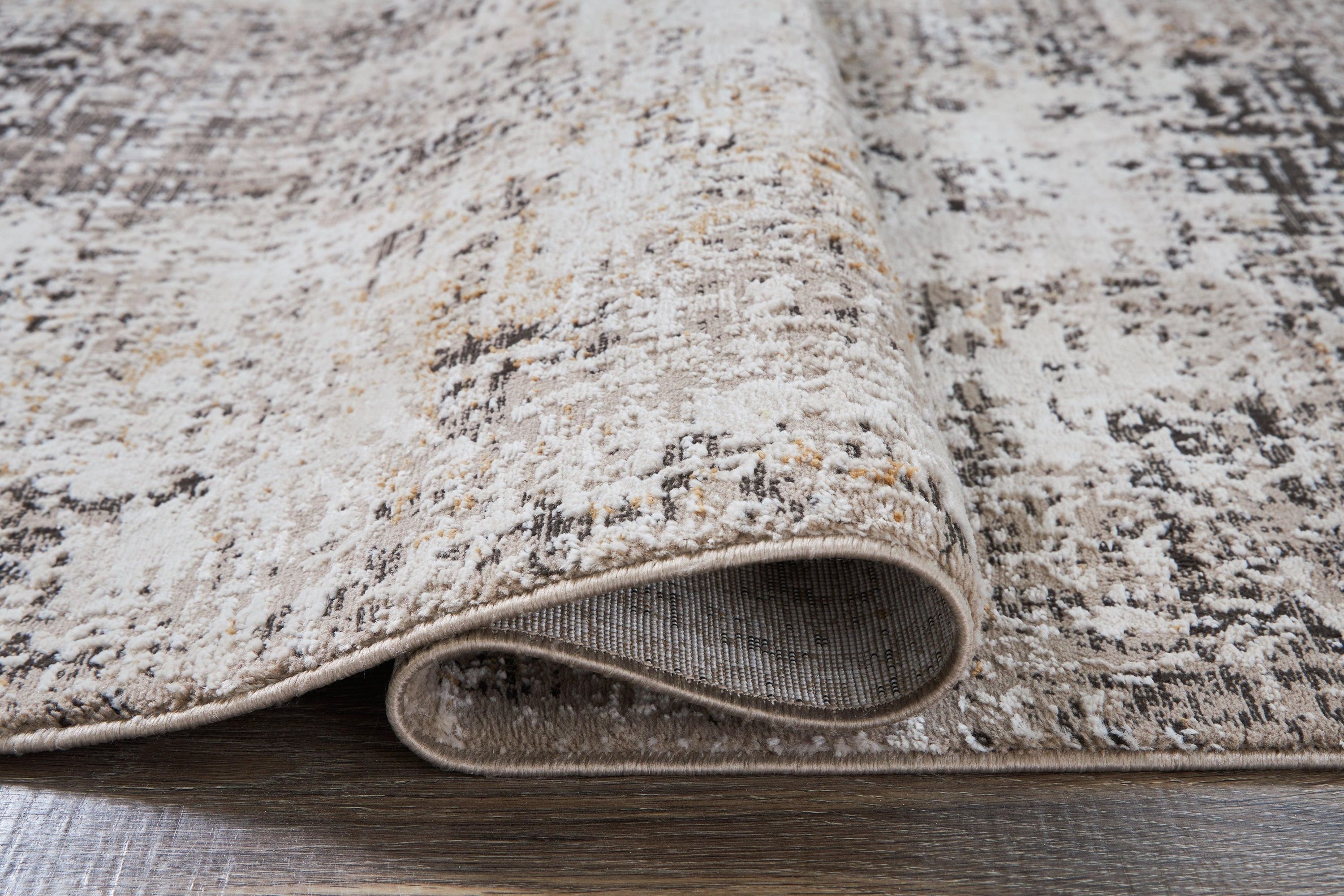 Elaning Black Gray Cream Large Rug - Image 3