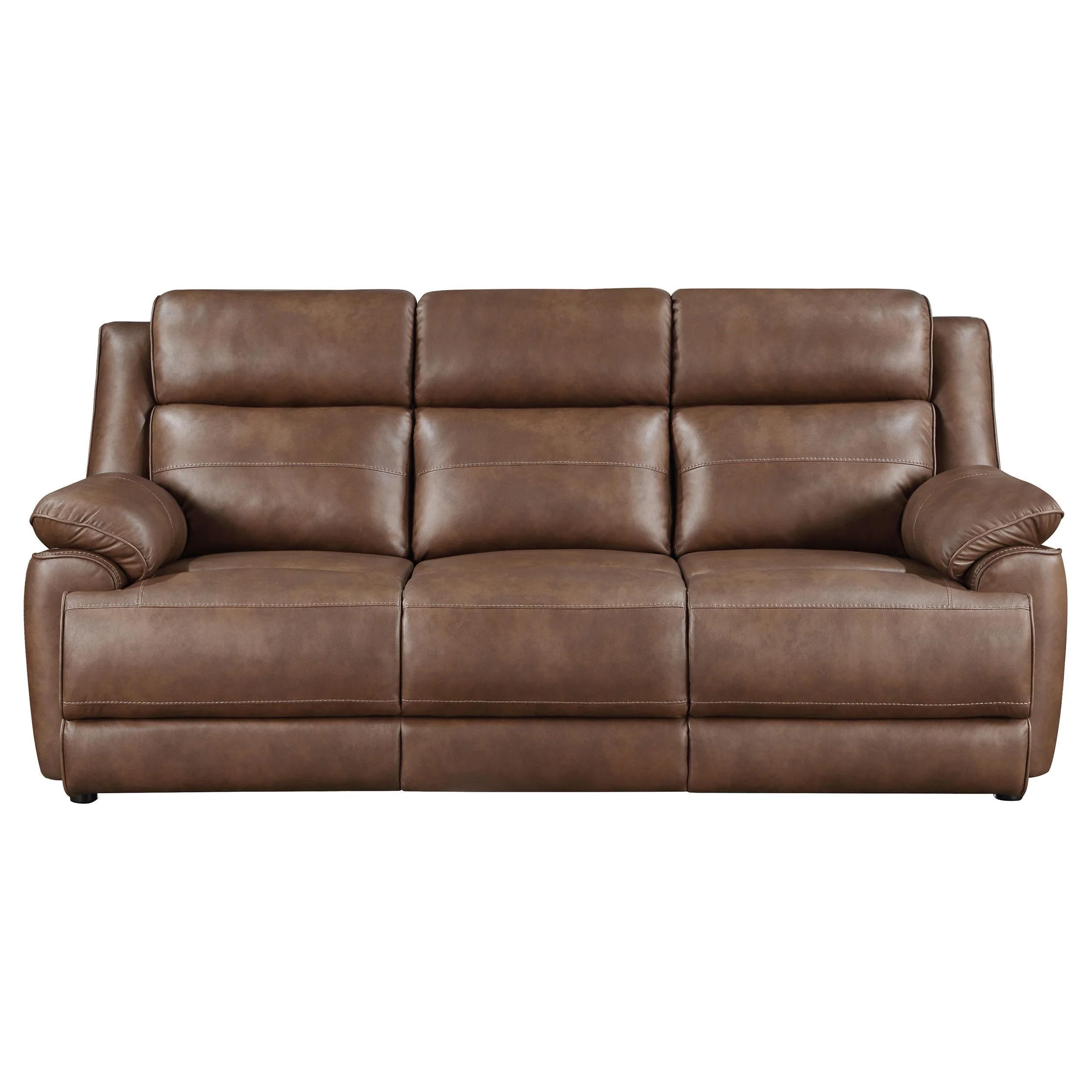 Ellington 3-Piece Upholstered Padded Arm Sofa Set Dark Brown - Image 3
