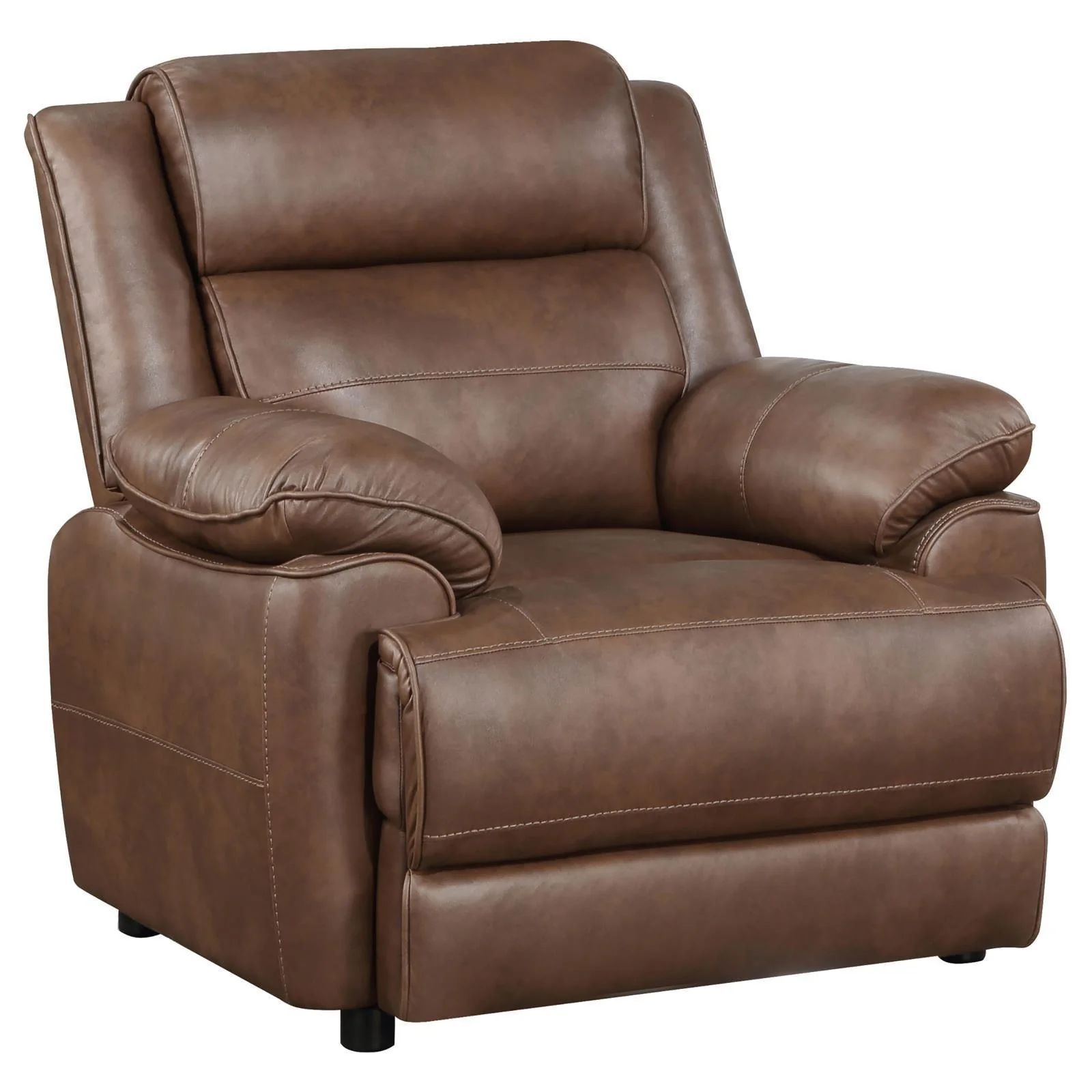 Ellington Upholstered Padded Arm Accent Chair Dark Brown - Image 1