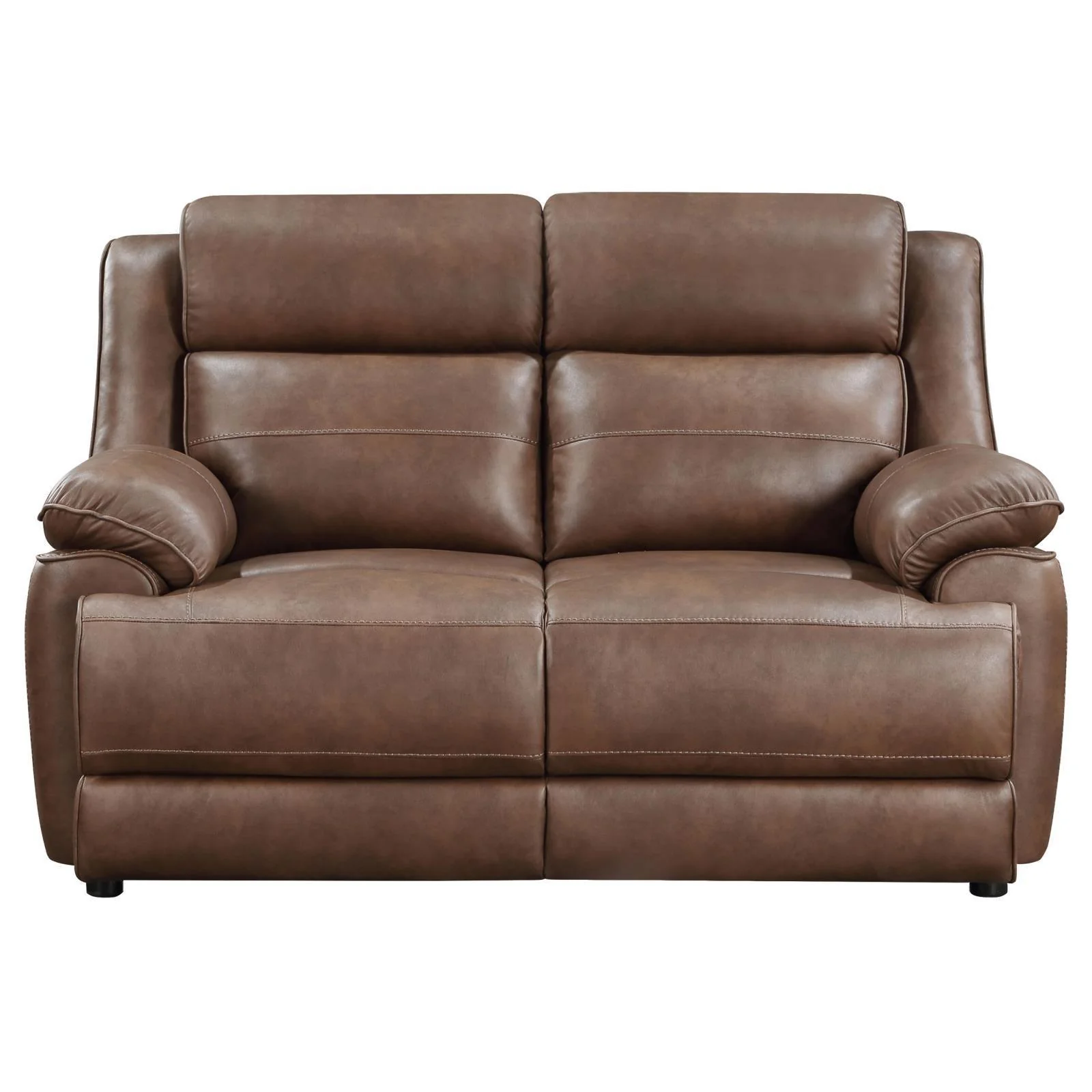 Ellington Upholstered Padded Arm Loveseat Dark Brown - Image 3