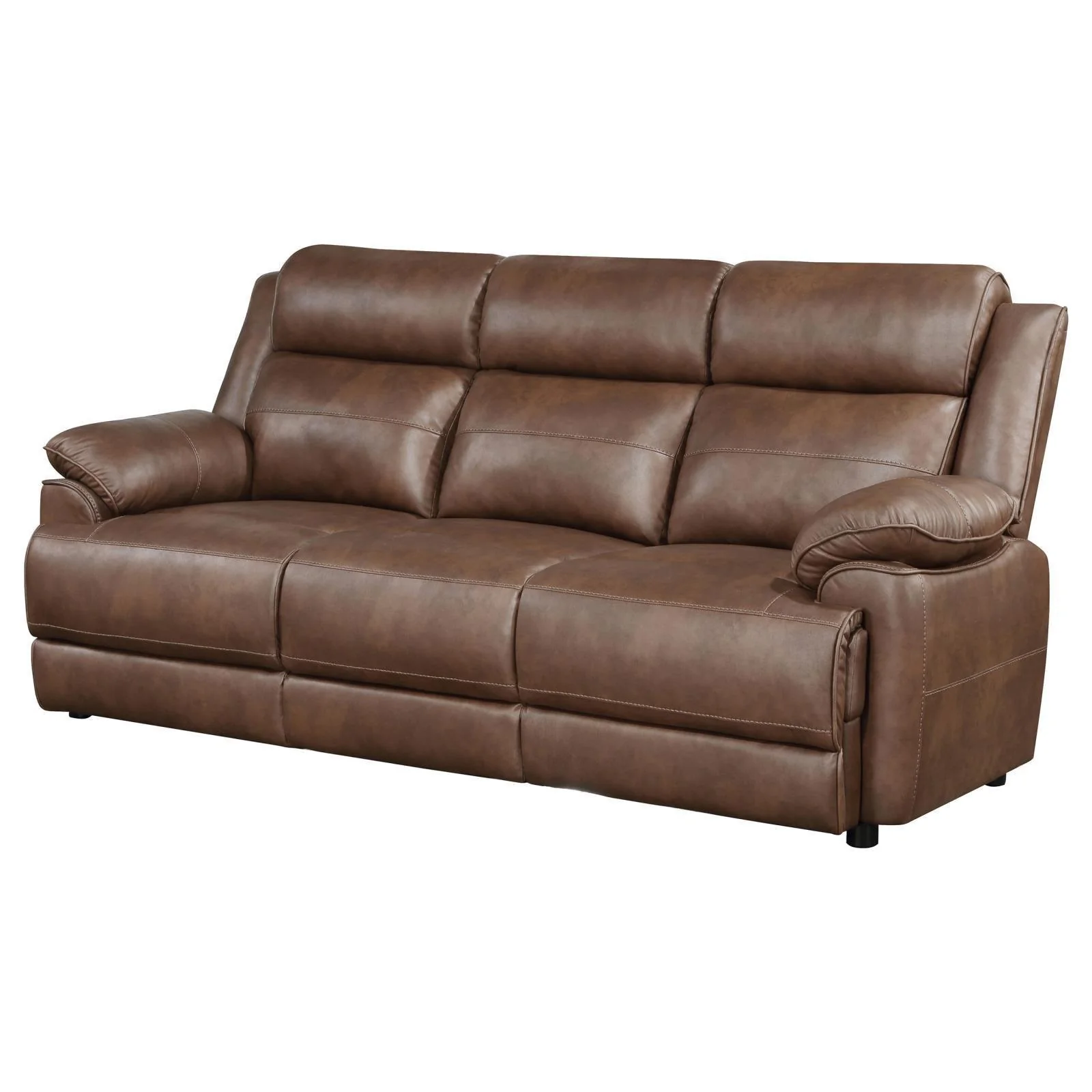 Ellington Upholstered Padded Arm Sofa Dark Brown - Image 3