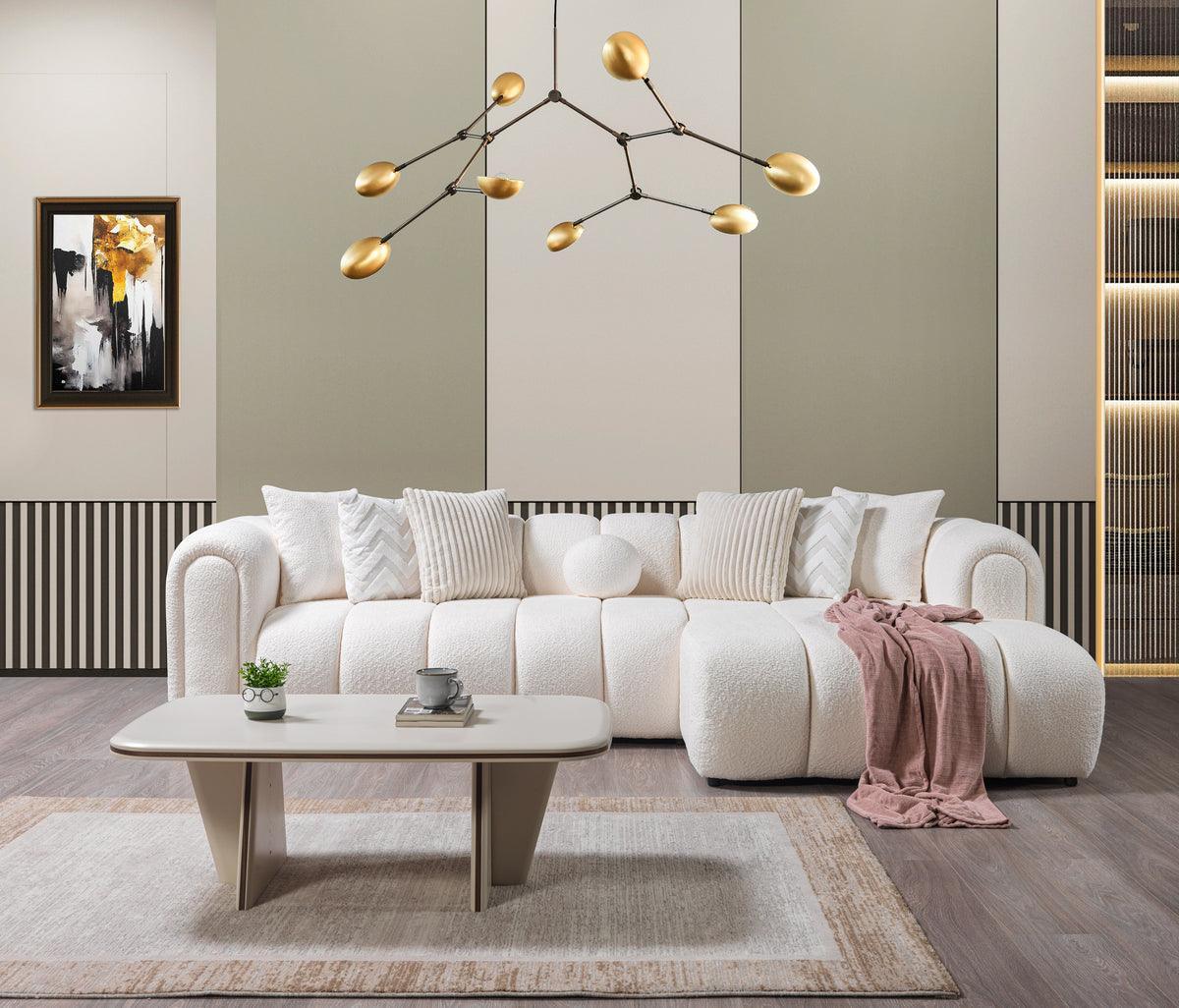 Elly Ivory Boucle Raf Sectional - Image 2