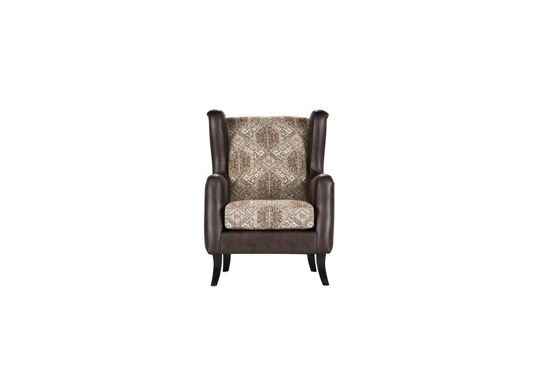 Elmbrook Upholstered Wingback Accent Club Chair Brown - Image 1