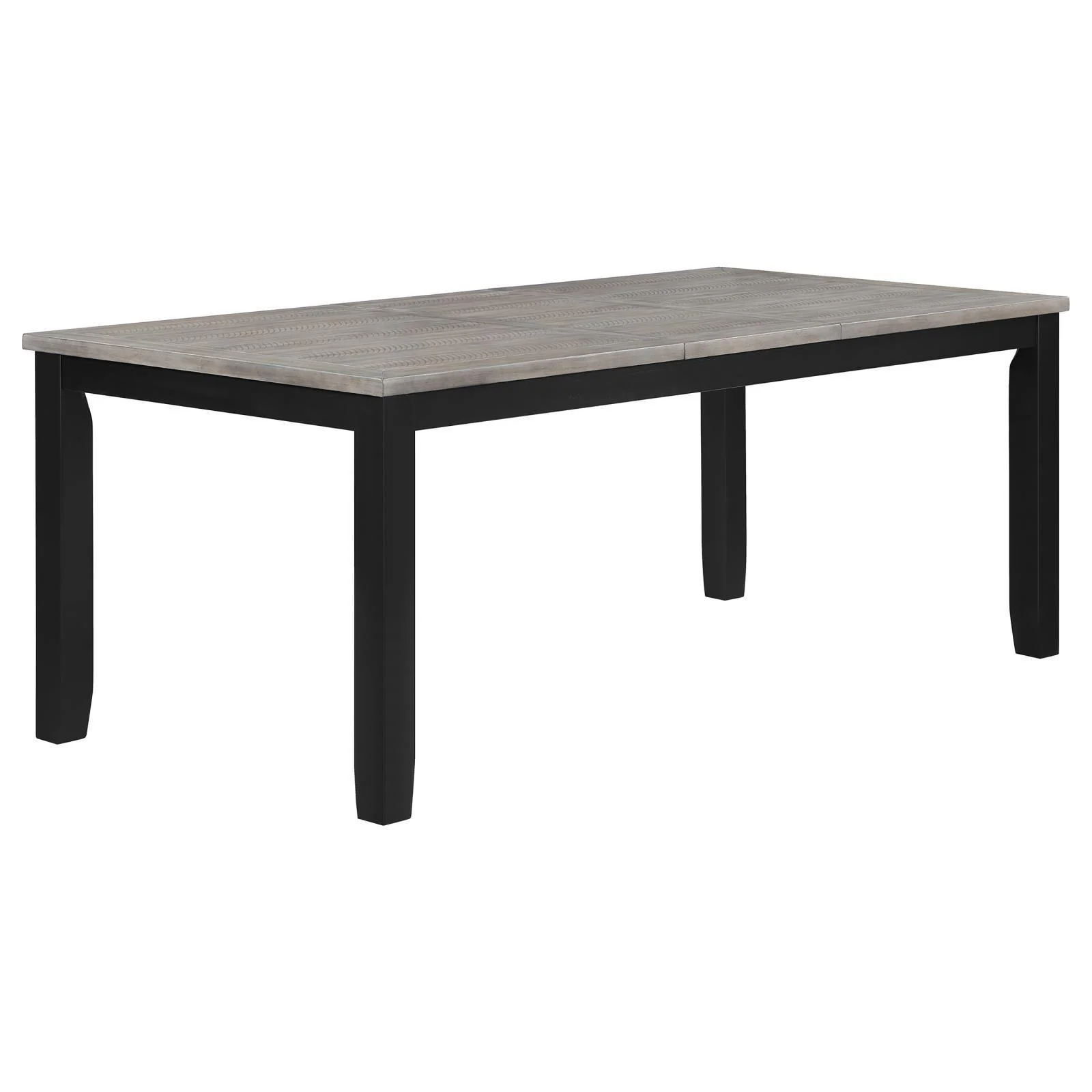 Elodie Rectangular Dining Table With Extension Gray Black - Image 1