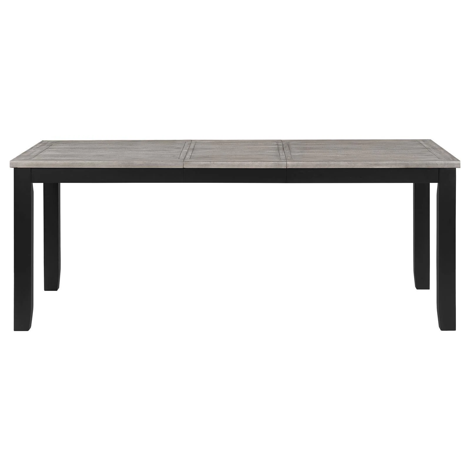 Elodie Rectangular Dining Table With Extension Gray Black - Image 3