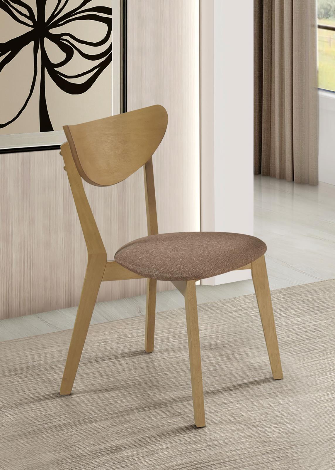 Elowen Dining Side Chair Light Walnut Brown (Set of 2) - Image 2