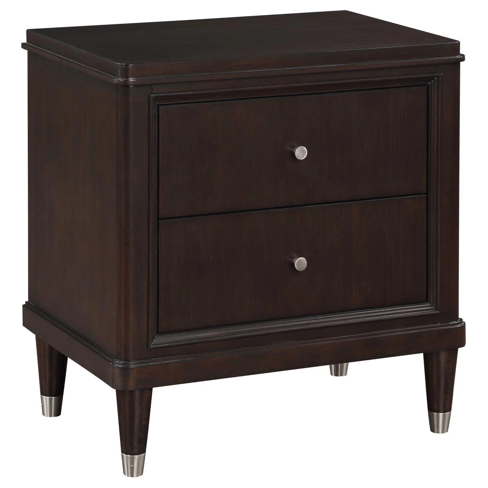 Emberlyn 2 Drawer Nightstand Bedide Table Brown - Image 1