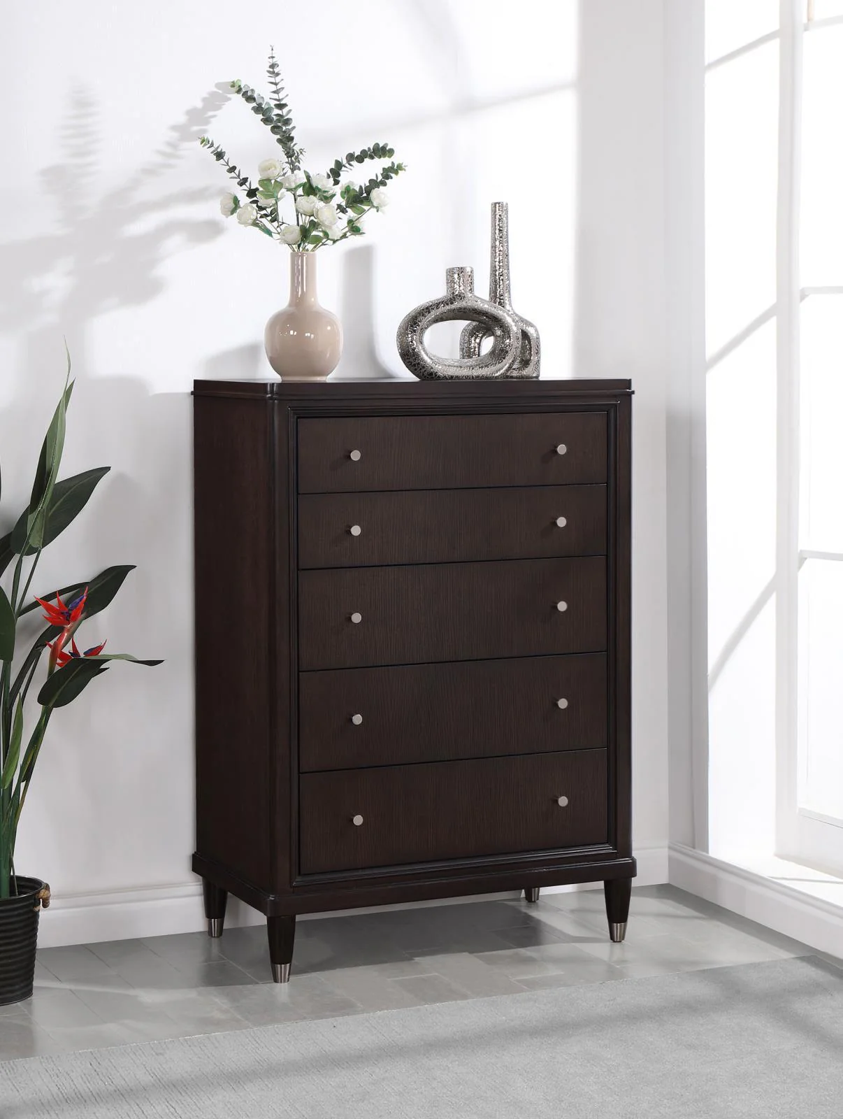 Emberlyn 5 Drawer Bedroom Chest Brown - Image 2