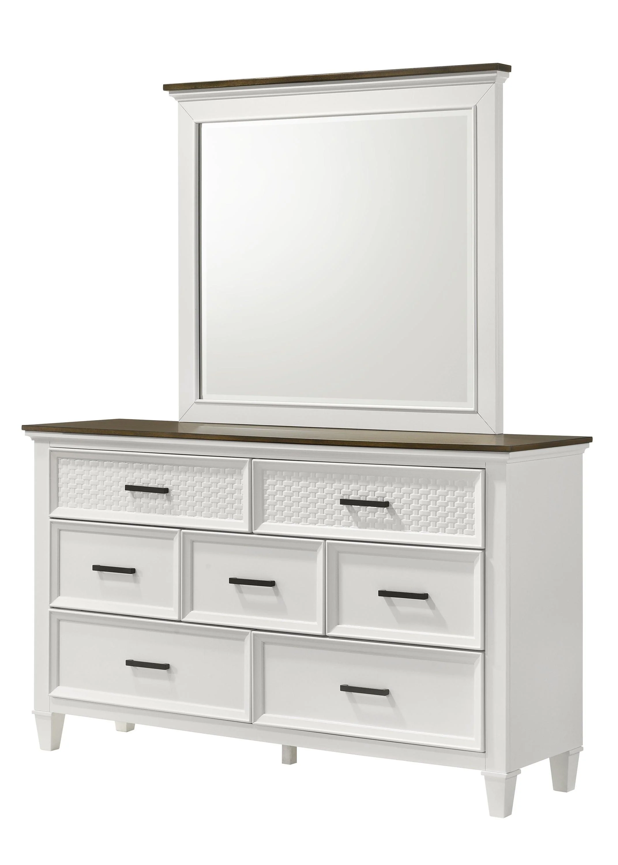 Everdeen Nutmeg White 2 Drawers Nightstand - Image 2