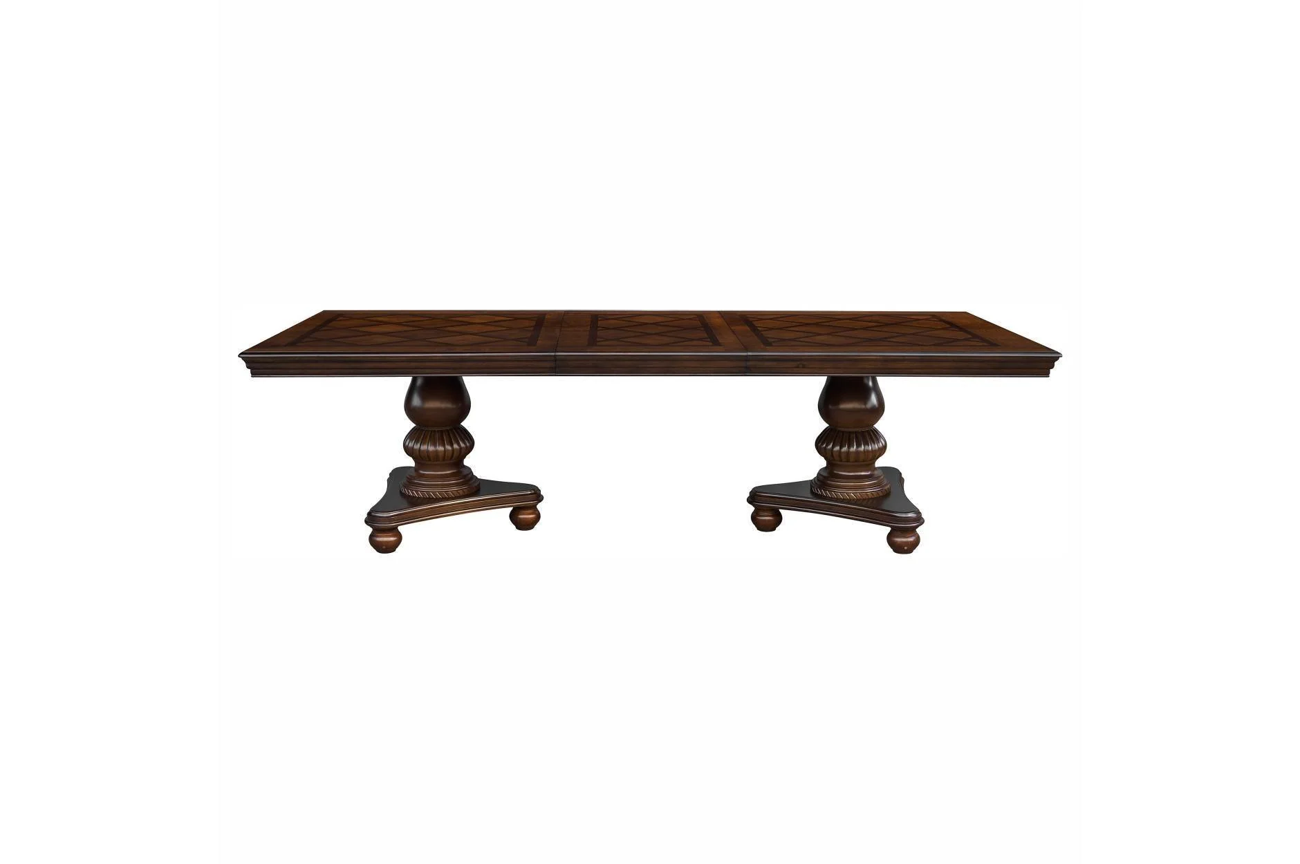 Lordsburg Brown Cherry Faux Leather Rectangular Dining Room Set - Image 3