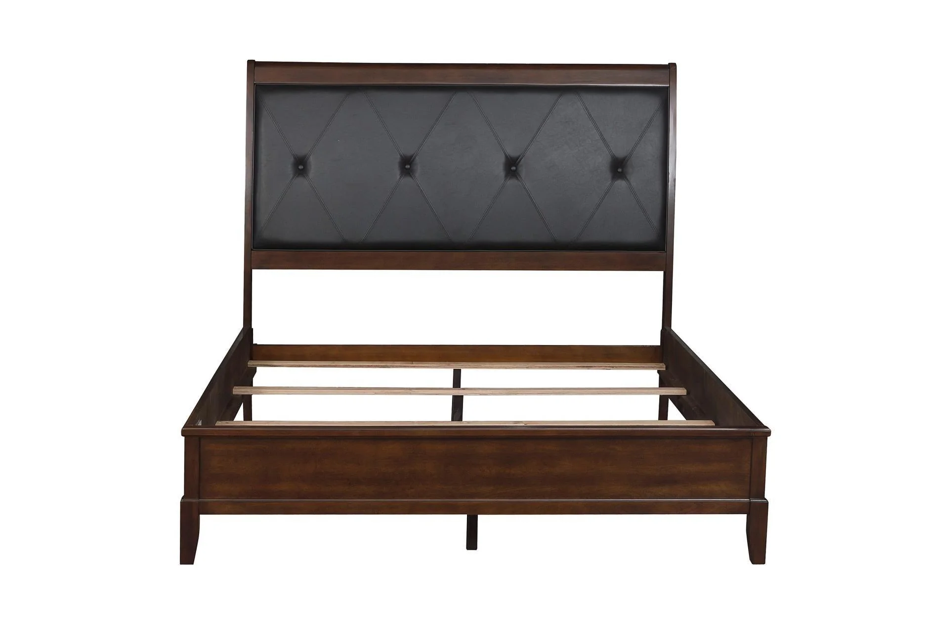Cotterill Cherry Faux Leather Tufted Panel Bedroom Set - Image 2