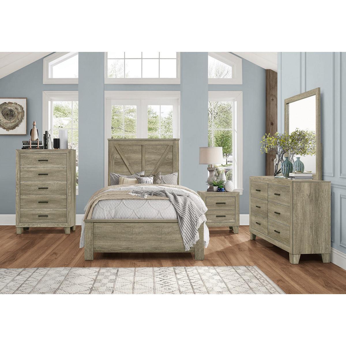 Avenue Light Gray Panel Bedroom Set