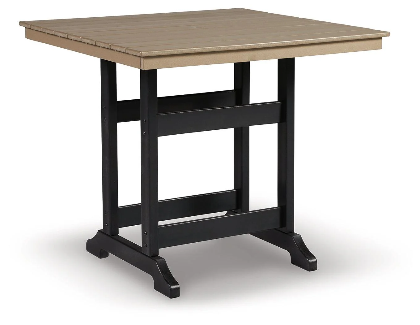 Fairen Black Driftwood Trail Outdoor Counter Height Dining Table And 2 Barstools - Image 3