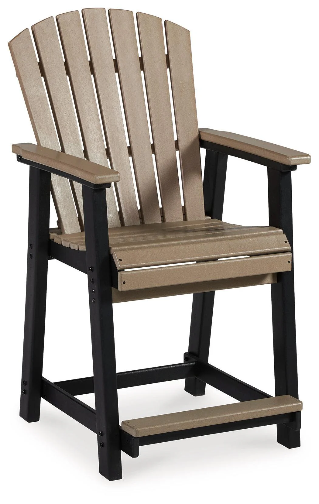 Fairen Black Driftwood Trail Outdoor Counter Height Dining Table And 4 Barstools - Image 3