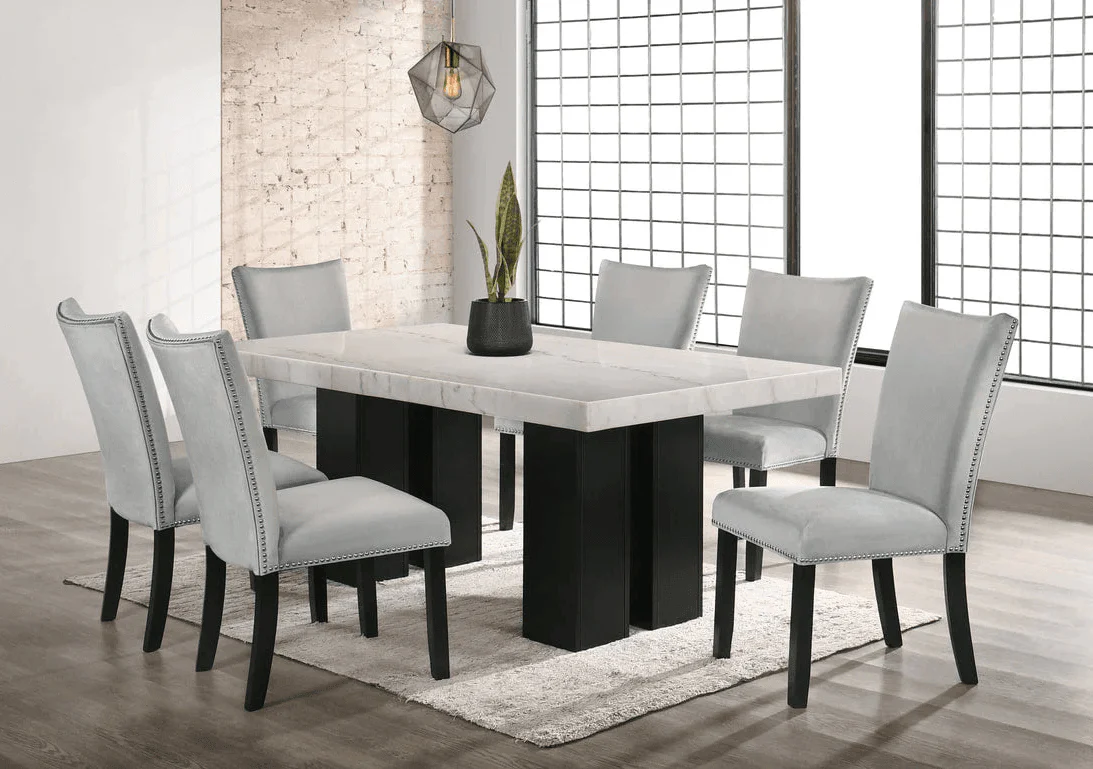 Finl Gray Genuine Dining Room Set - Image 1